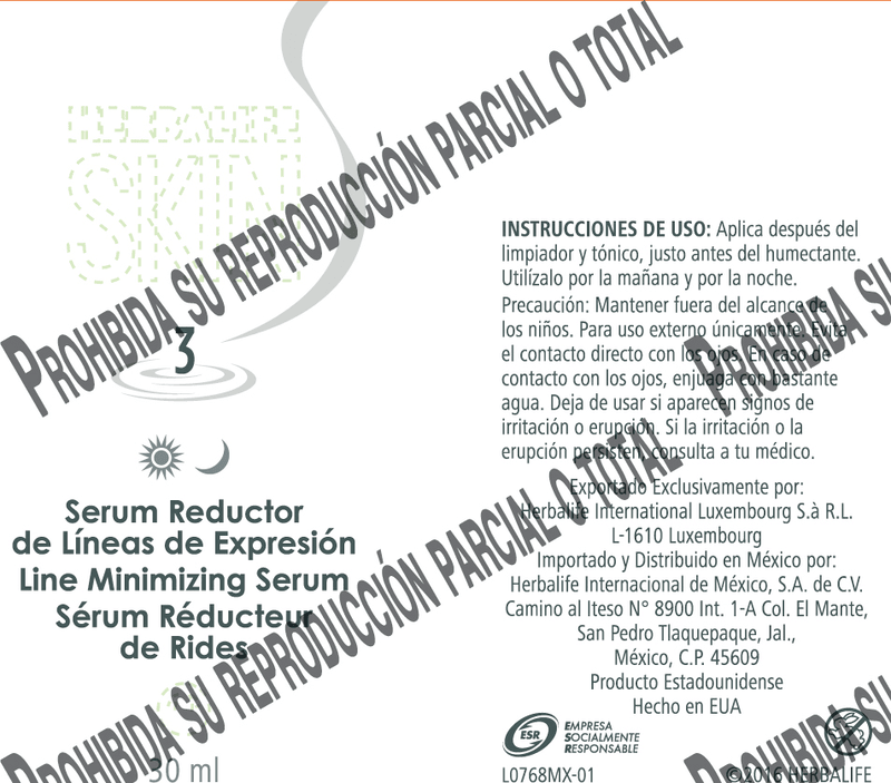 Información del Serum Reductor de Líneas de Expresión Herbalife SKIN