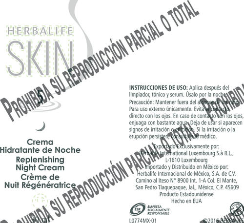 Herbalife SKIN Crema Hidratante de Noche para el cuidado facial nocturno